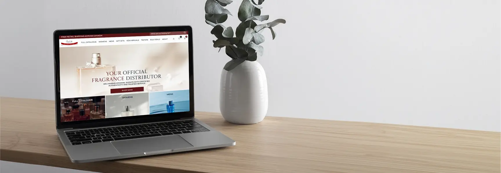 AceGifts Plus website redesign on laptop