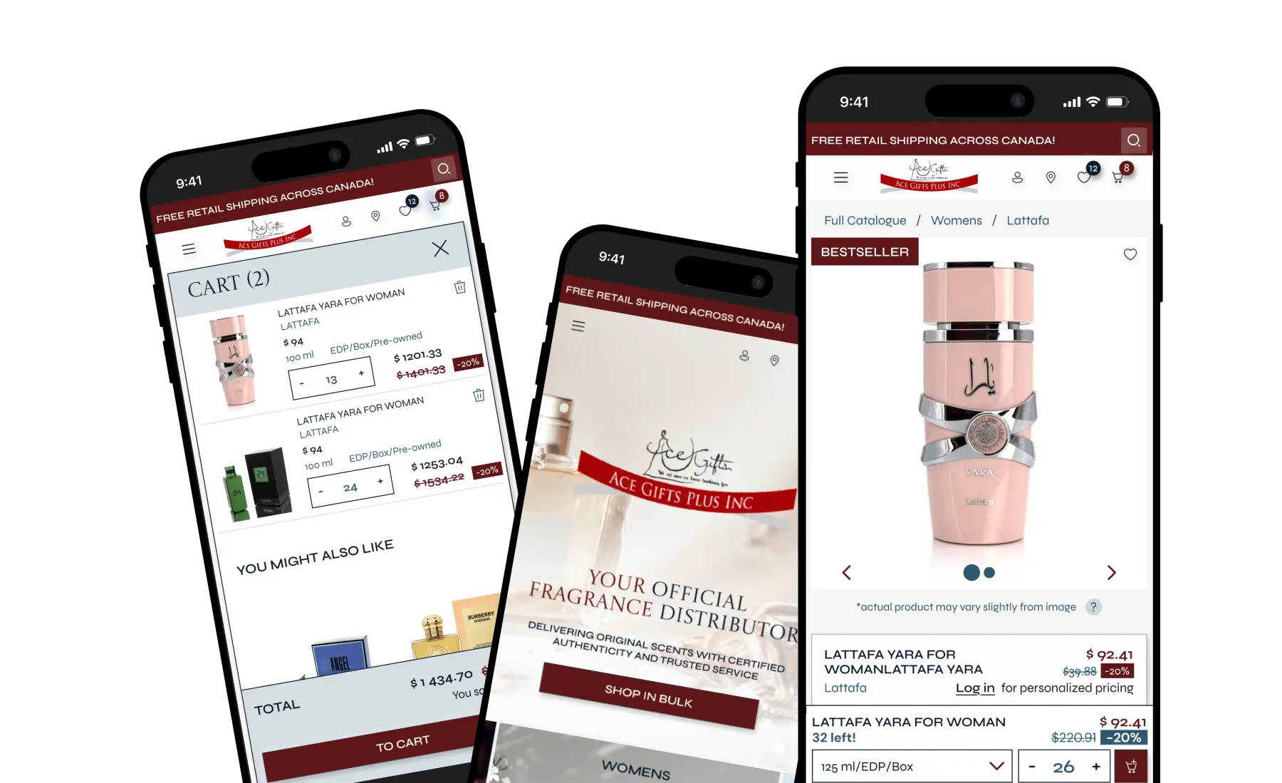 Ace Gifts mobile app preview