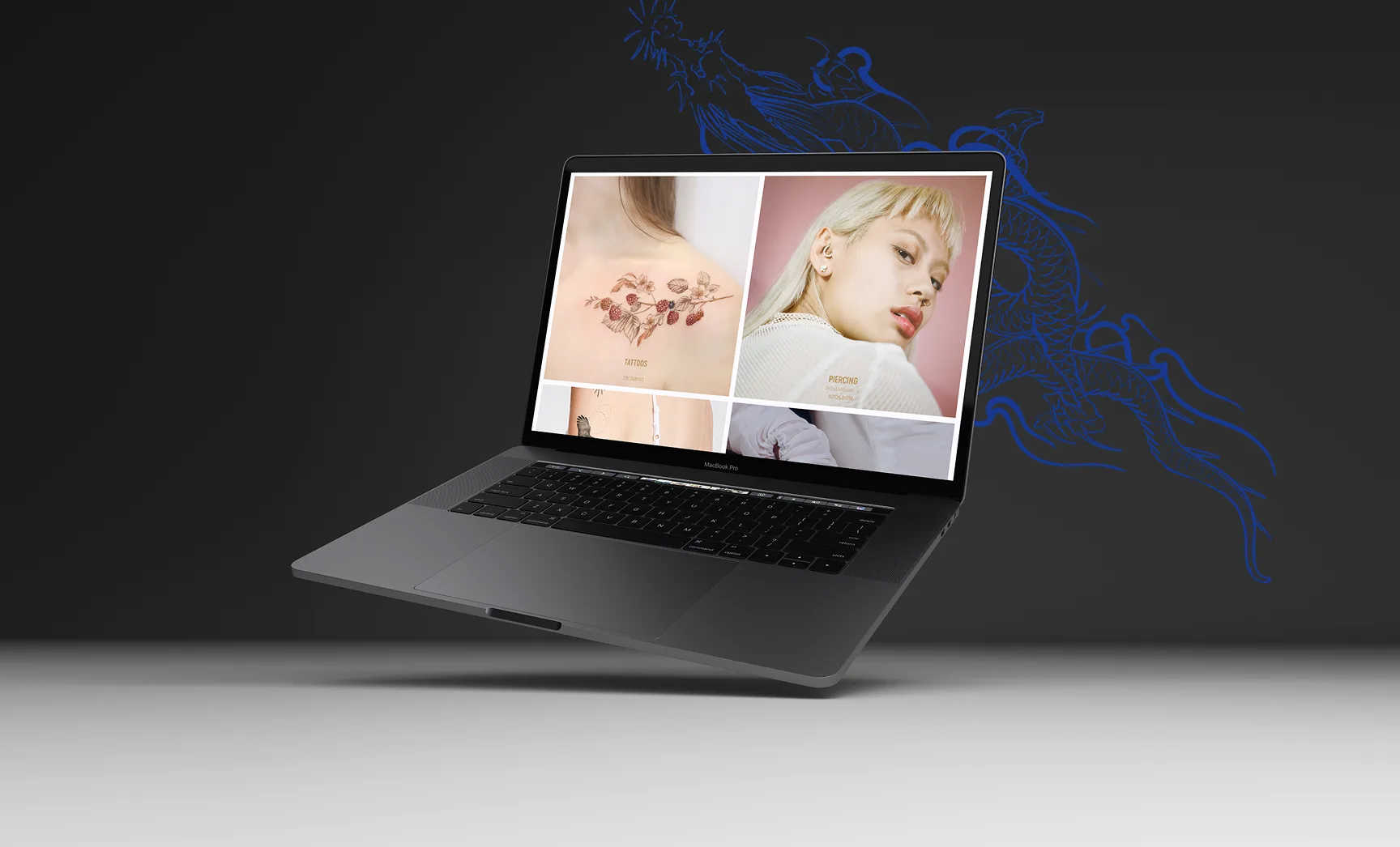 Chronic Ink website displayed on a laptop mockup.