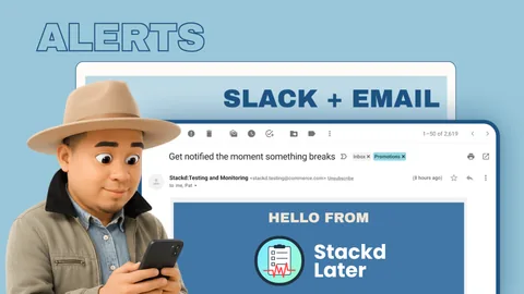 Alerts on Slack and email: get notified the moment something breaks